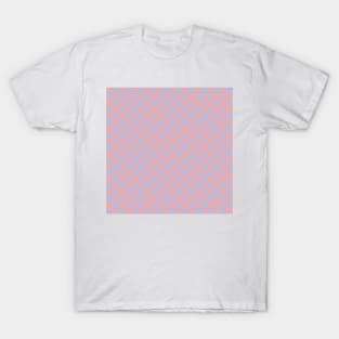 Warped Checkerboard, Pink and Lavender T-Shirt